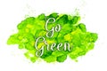 Go green - wrote on painted water color