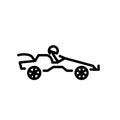 Go kart icon vector isolated on white background, Go kart sign , linear symbol and stroke design elements in outline style