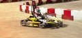 Go kart, karting speed rival outdoor race opposition Royalty Free Stock Photo