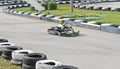 Go Kart Racer On Outdoor Track Royalty Free Stock Photo