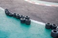 Go-kart and small tires racetrack circuit. Small karting racetrack,motorsport for youth