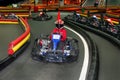 Go kart speed rive indoor race opposition race Royalty Free Stock Photo