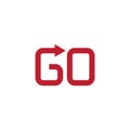 GO letter illustration template Royalty Free Stock Photo