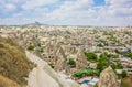 GoÃËreme, Turkey - panorama view of the town of GoÃËreme in Cappadocia, Turkey with fairy chimneys, houses, and unique rock