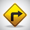 go right road sign. Vector illustration decorative design Royalty Free Stock Photo