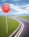 GO! road sign Royalty Free Stock Photo