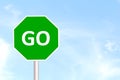 Go Sign in sky background