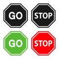 go stop sign board Royalty Free Stock Photo