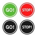 go stop sign board Royalty Free Stock Photo