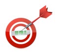 Go for it target and dart illustration design Royalty Free Stock Photo
