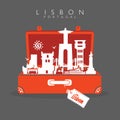 Go to Lisbon. Suitcase Lisbon Travel Monuments in Lisbon. Lets Go