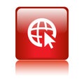 Go to web icon button Royalty Free Stock Photo