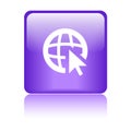 Go to web icon button Royalty Free Stock Photo