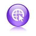 Go to web icon button Royalty Free Stock Photo