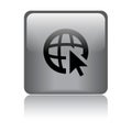 Go to web icon button Royalty Free Stock Photo