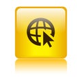 Go to web icon button Royalty Free Stock Photo