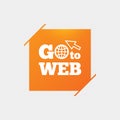 Go to Web icon. Internet access symbol. Royalty Free Stock Photo