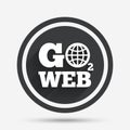 Go to Web icon. Internet access symbol. Royalty Free Stock Photo