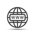 Go to web icon. Internet flat vector illustration for website on Royalty Free Stock Photo