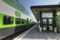 Go Train loading passengers in Ontario, Canada