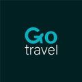 Go travel logo vector Letter G Air Travel Royalty Free Stock Photo