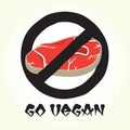 Go vegan meat vector