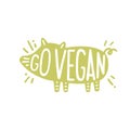 Go vegan motivational illustration.