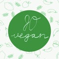 Go vegan - motivational poster or banner