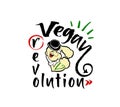 Go vegan.Vegan Revolution.Sailor Popeye. Royalty Free Stock Photo