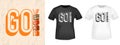 Go Vegan typography for t-shirt print stamp, tee applique, fashion slogans, badge, label clothing, jeans, and casual wear