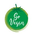 Go vegan. Vegetarian lifestyle concept.