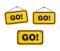 Go - yellow signs