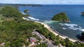 Goa Cina Beach stretches very wide with very white sand and tropical forests