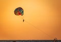 Parasailing at the colva beach in Goa India