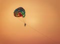 Parasailing at the colva beach in Goa India sunset Royalty Free Stock Photo