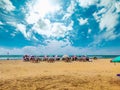 goa (india) beach side view ,daylight short beautiful beaches,sand footprints