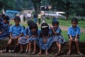 Goa, India, circa september 20002: School children smiling for the camera