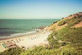 Goa, India - December 20, 2018: View of Vagator Beach from Fort Chapora