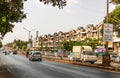 Goa, India - 2019. Urban photo of Goa traffic on the main streets.