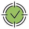 Goal achieved icon color outline vector