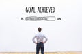 Goal achieved progress loading bar, concept Royalty Free Stock Photo