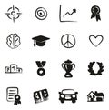 Goal or Aspiration Icons Freehand Fill Royalty Free Stock Photo