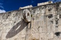 A Goal in the Ball Court at Chichen Itza, pyramid, Royalty Free Stock Photo