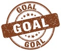 goal brown stamp Royalty Free Stock Photo