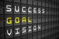 Goal buzzwords on black mechanical board Royalty Free Stock Photo