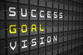 Goal buzzwords on black mechanical board Royalty Free Stock Photo