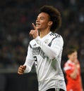 Goal celebration by German winger Leroy Sane