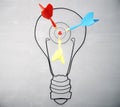 Goal concept darts Royalty Free Stock Photo