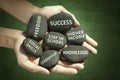 Goal of education written on the rock Royalty Free Stock Photo