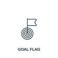 Goal flag icon. Line simple Success icon for templates, web design and infographics